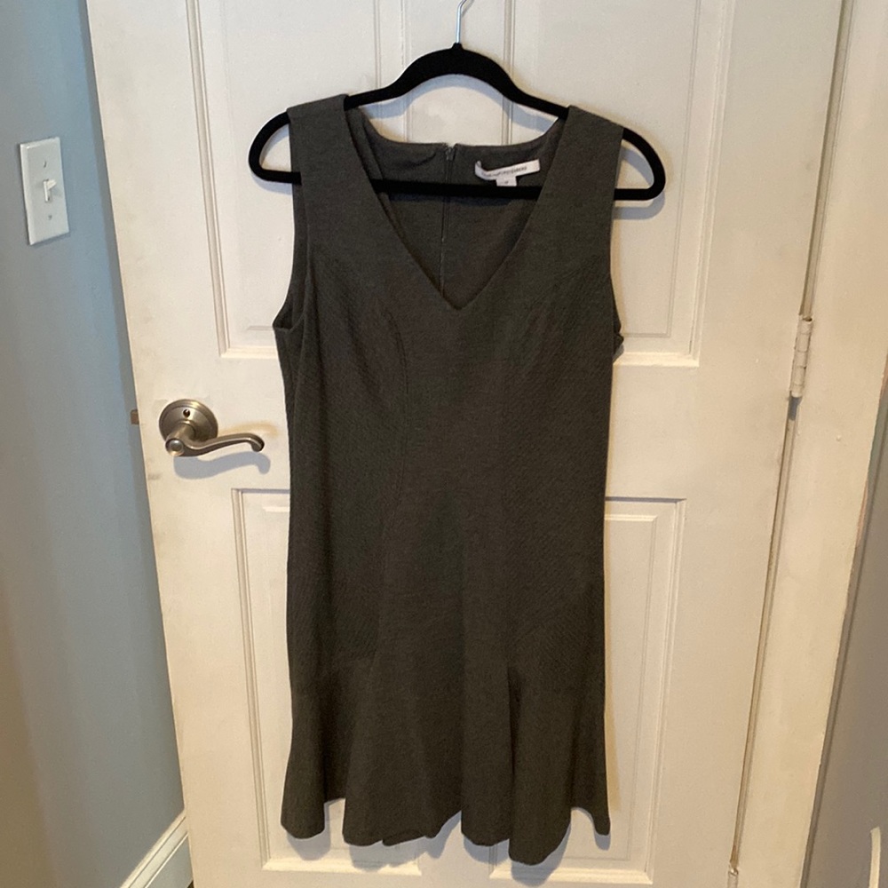 DVF grey double knit dress